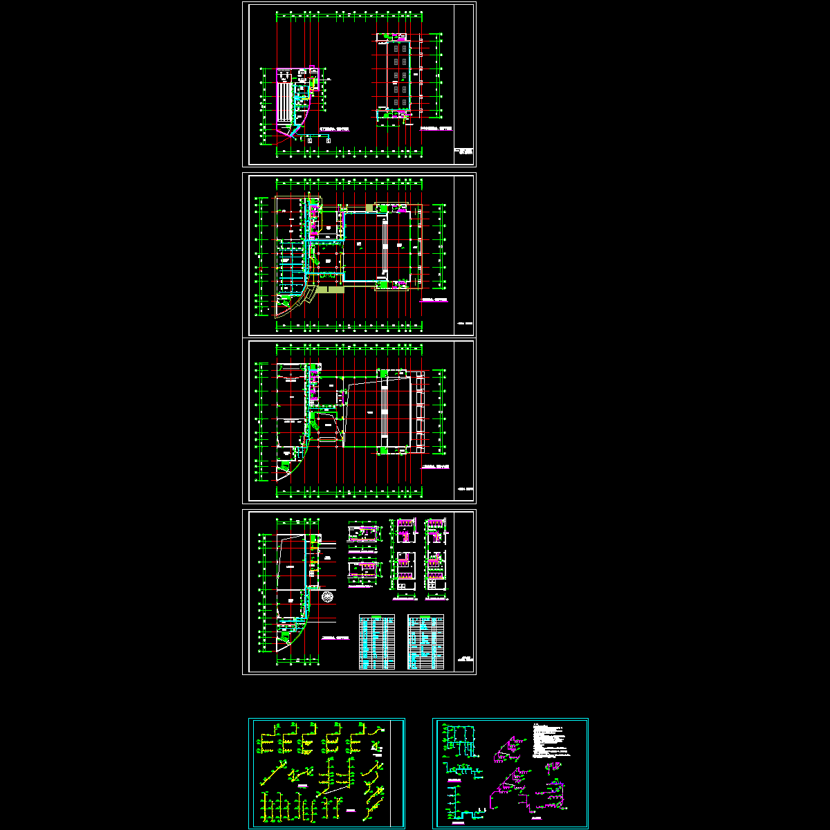 3层办公楼给排水设计CAD施工图纸.dwg - 1
