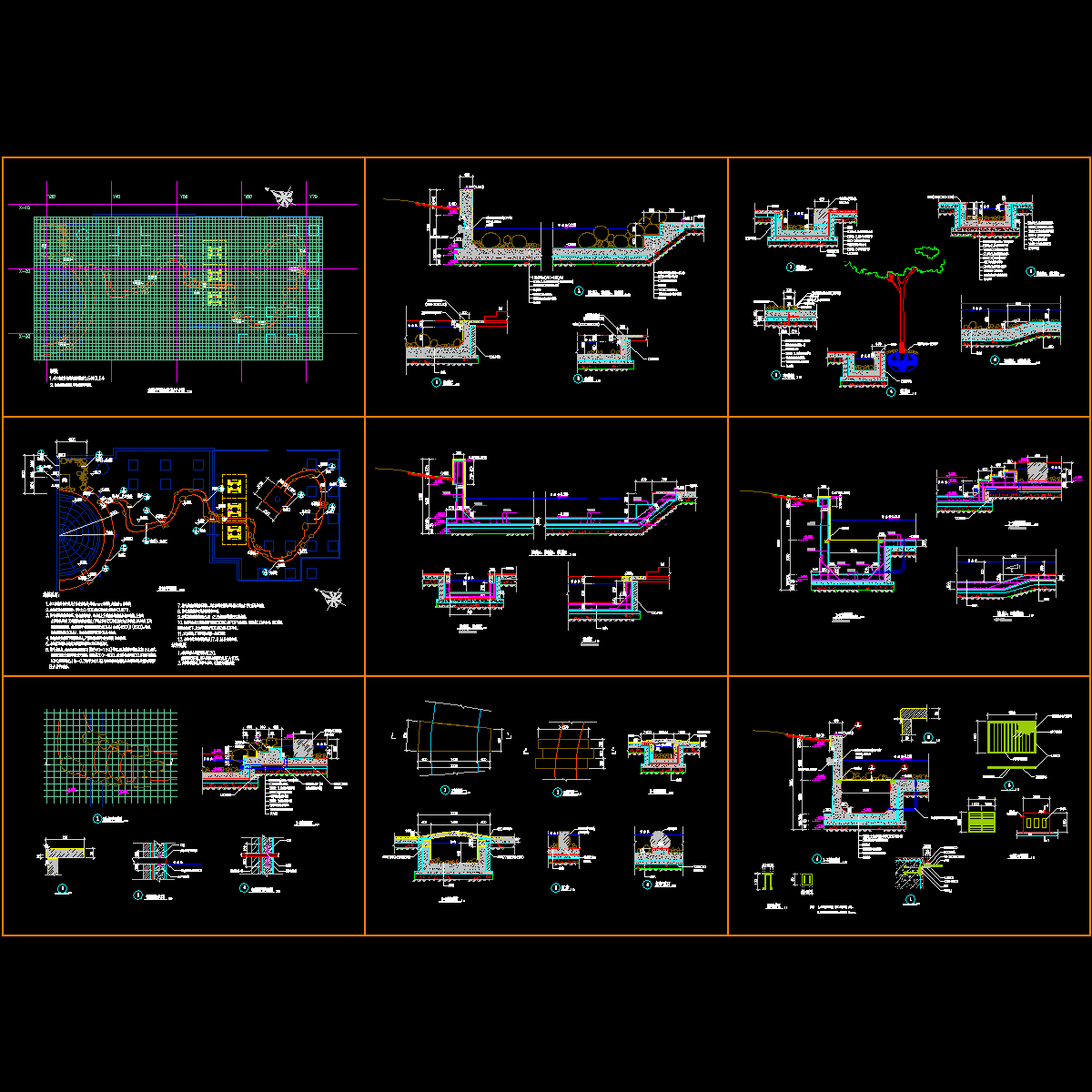 水池结构施工CAD详图纸.dwg - 1