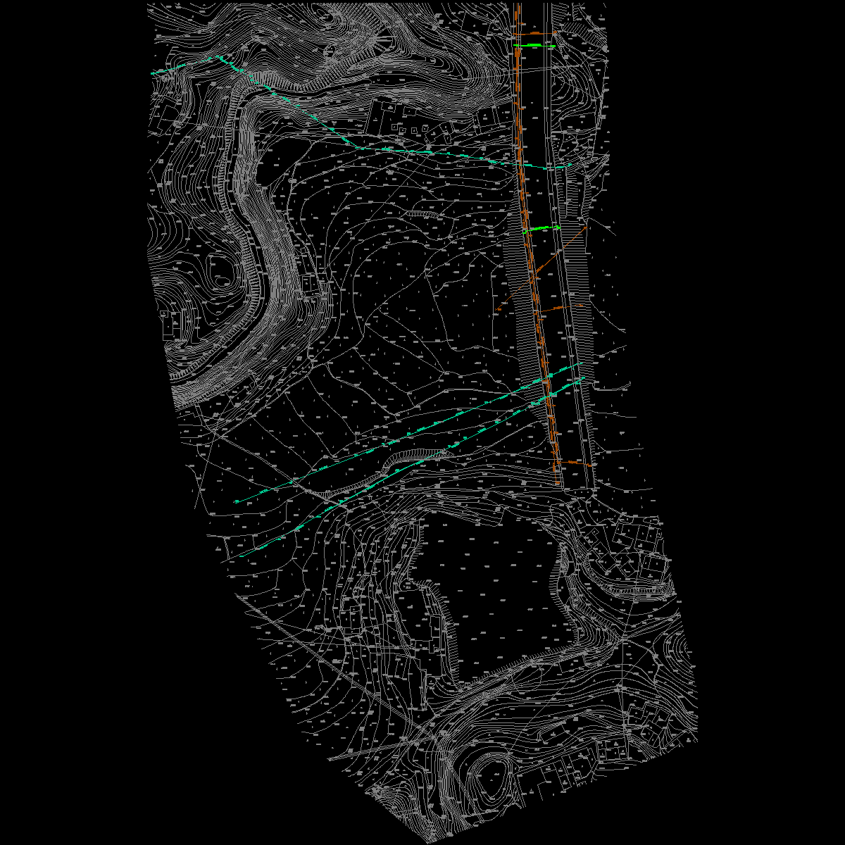 双向四车道市政道路排水工程设计图纸（道路全长226m）.dwg - 1