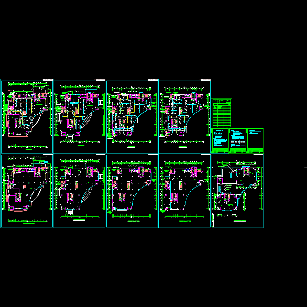 4层商场中央空调设计CAD图纸，共13张.dwg - 1