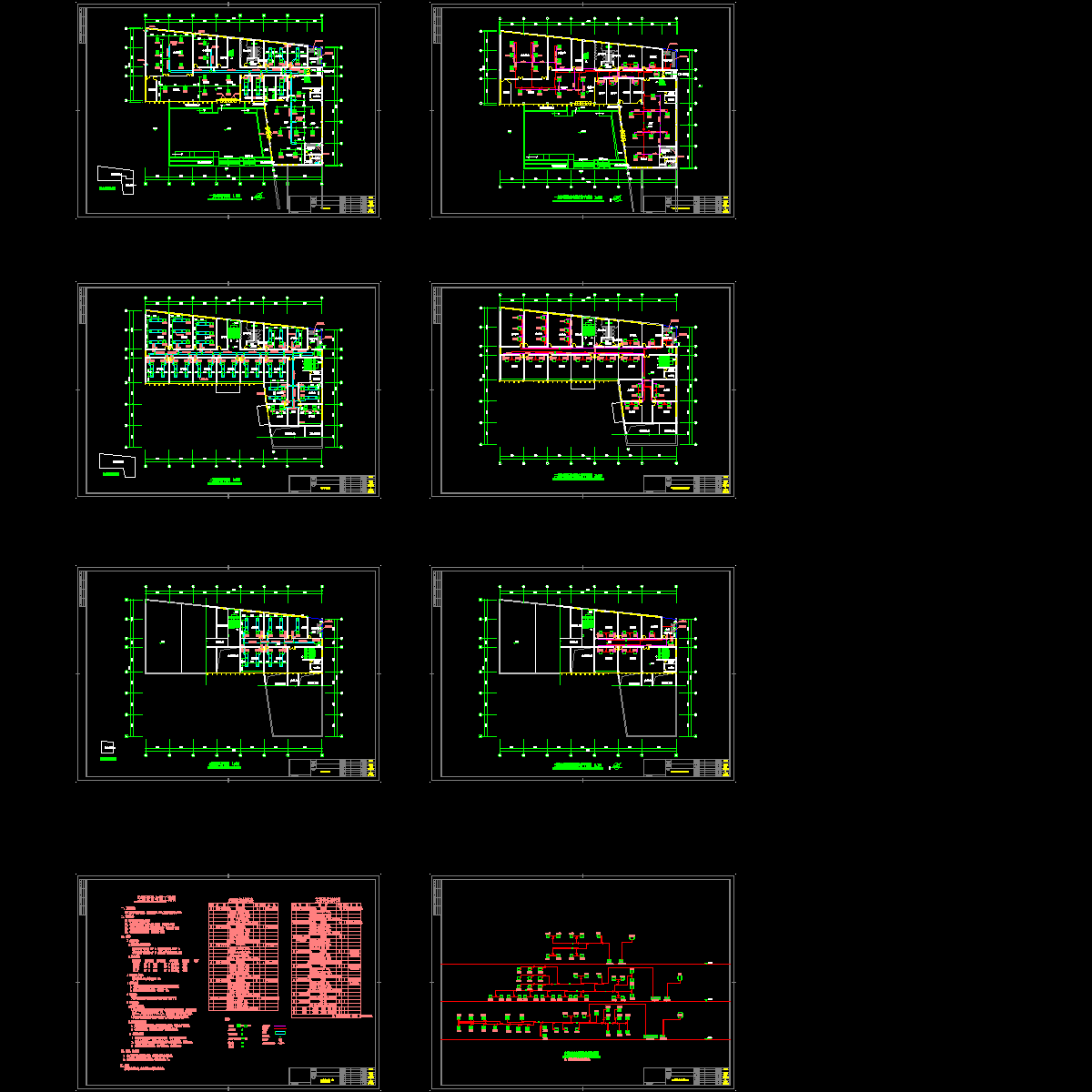 2600平3层办公楼空调设计CAD施工图纸.dwg - 1