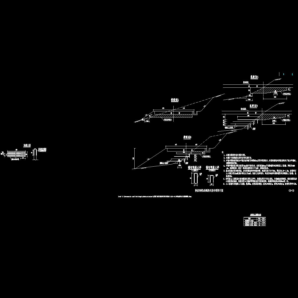 c3-10 陡坡路堤或填挖交界处理设计图.dwg