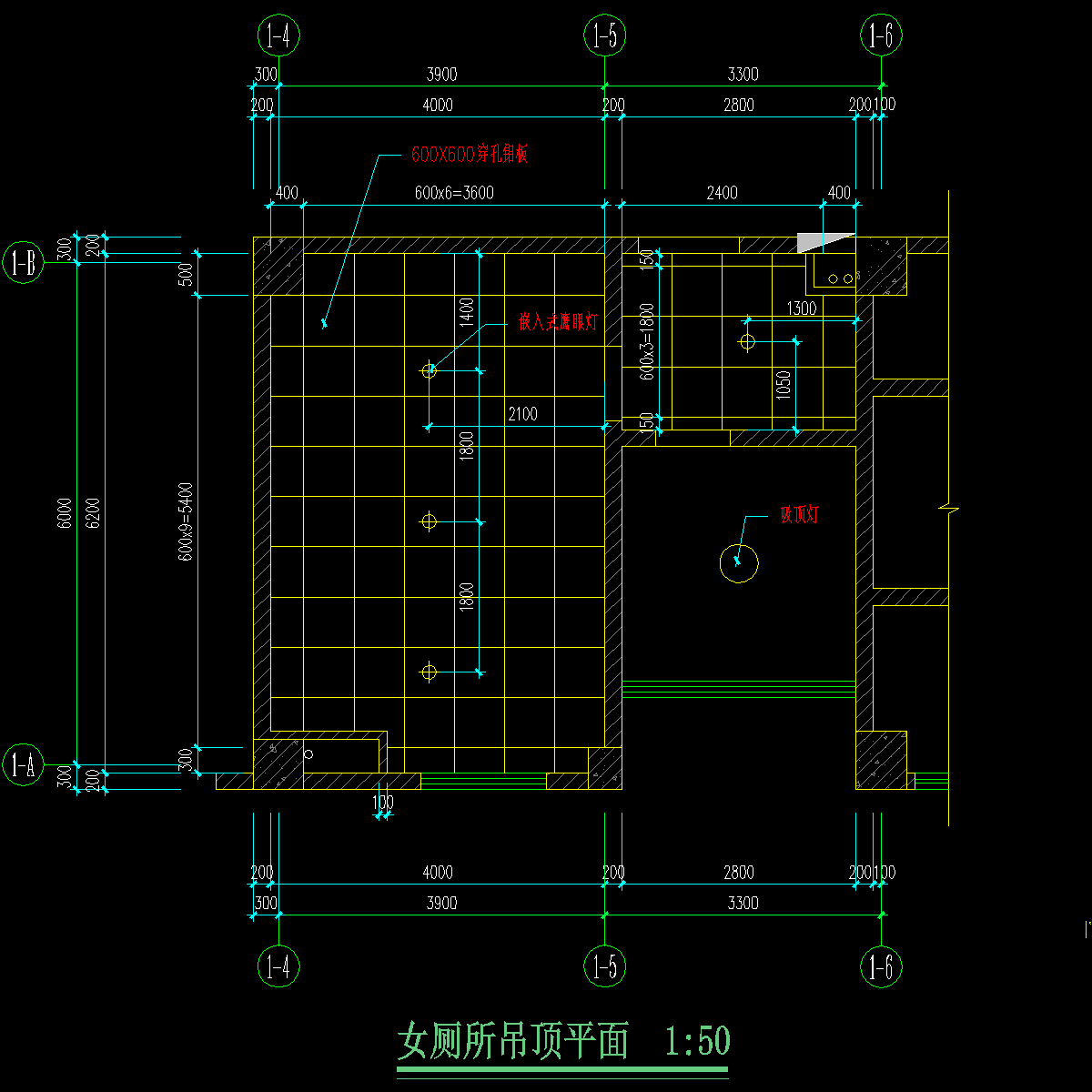 职业技术学院卫生间CAD详图纸.dwg - 1