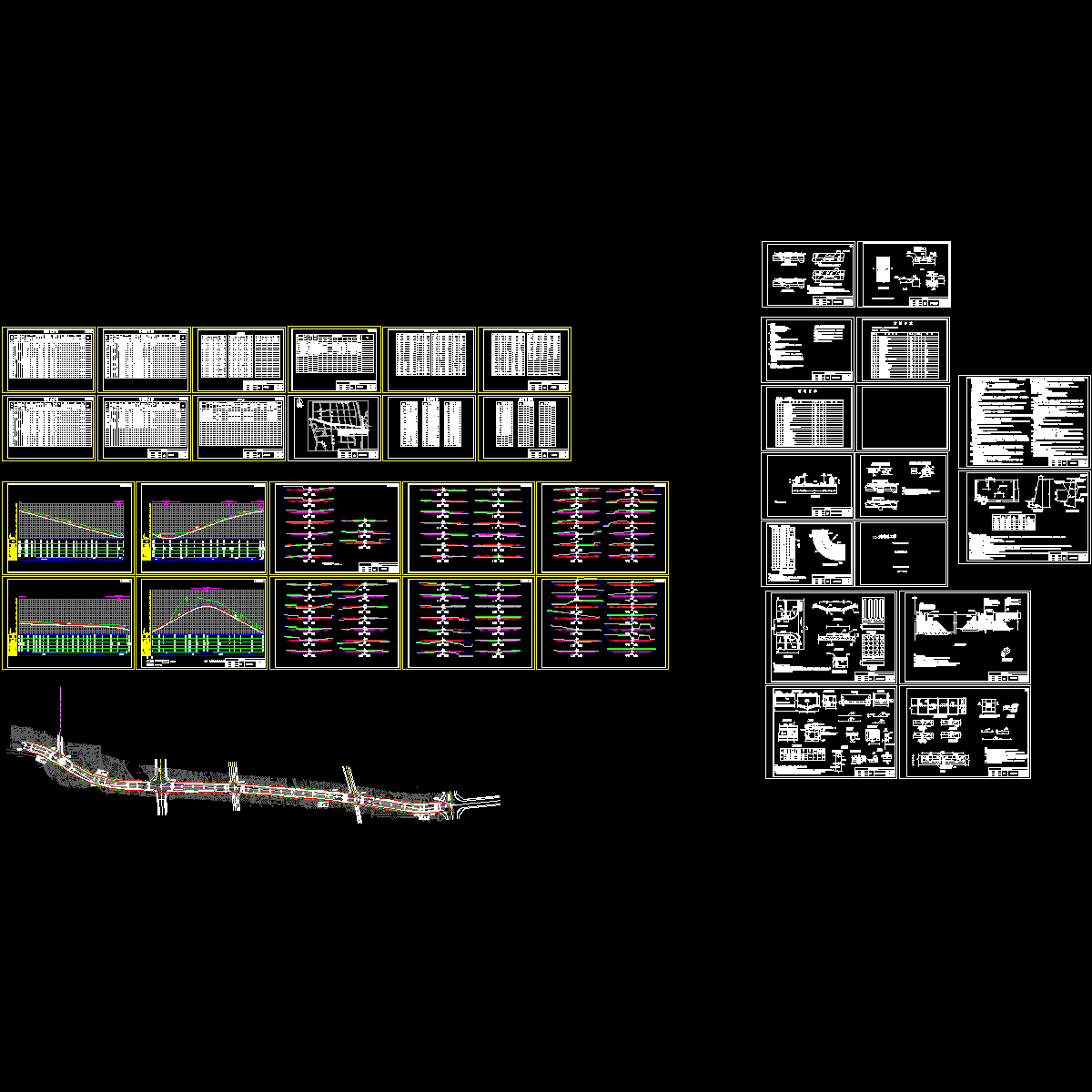 水泥路面城市主干道全套CAD施工方案图纸（四车道）.dwg - 1