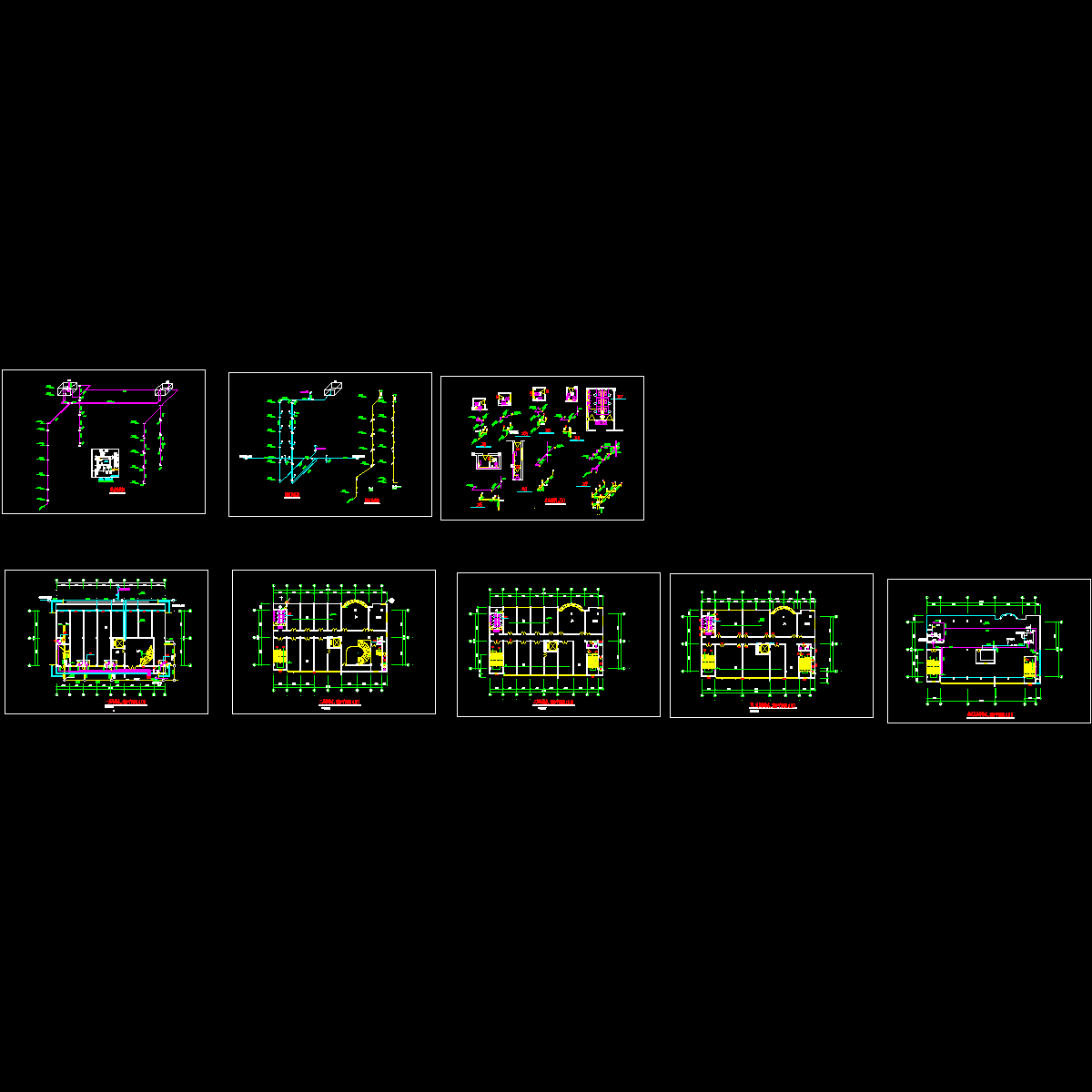 5层厂房给排水设计CAD施工图纸.dwg - 1