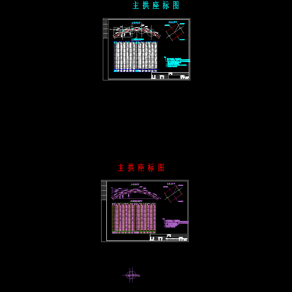 03独立峡大桥主拱坐标及拱肋分段图.dwg