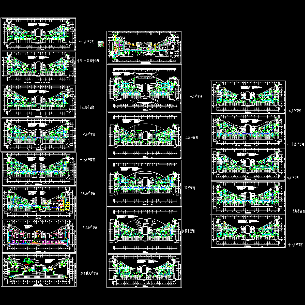 上19层医院通风图纸（19页图纸）.dwg - 1