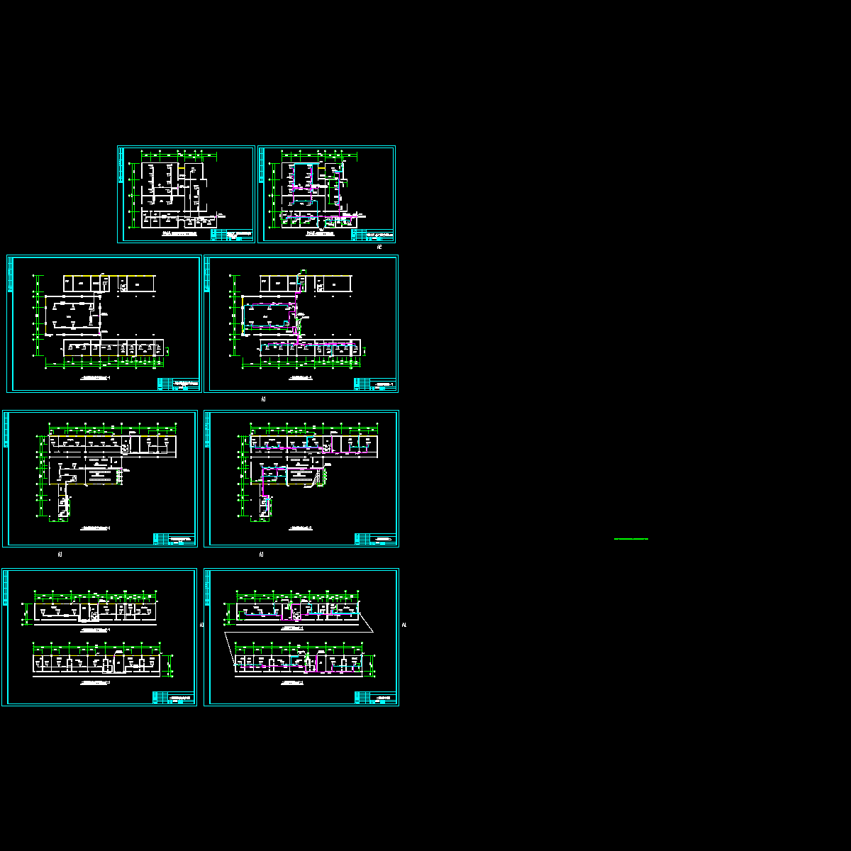 办公楼空调设计CAD施工图纸，共8张.dwg - 1