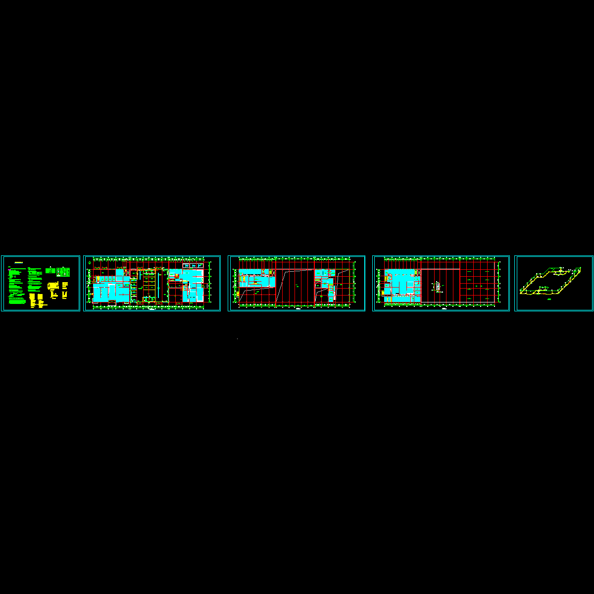 4S店采暖设计CAD施工图纸，共5张图.dwg - 1