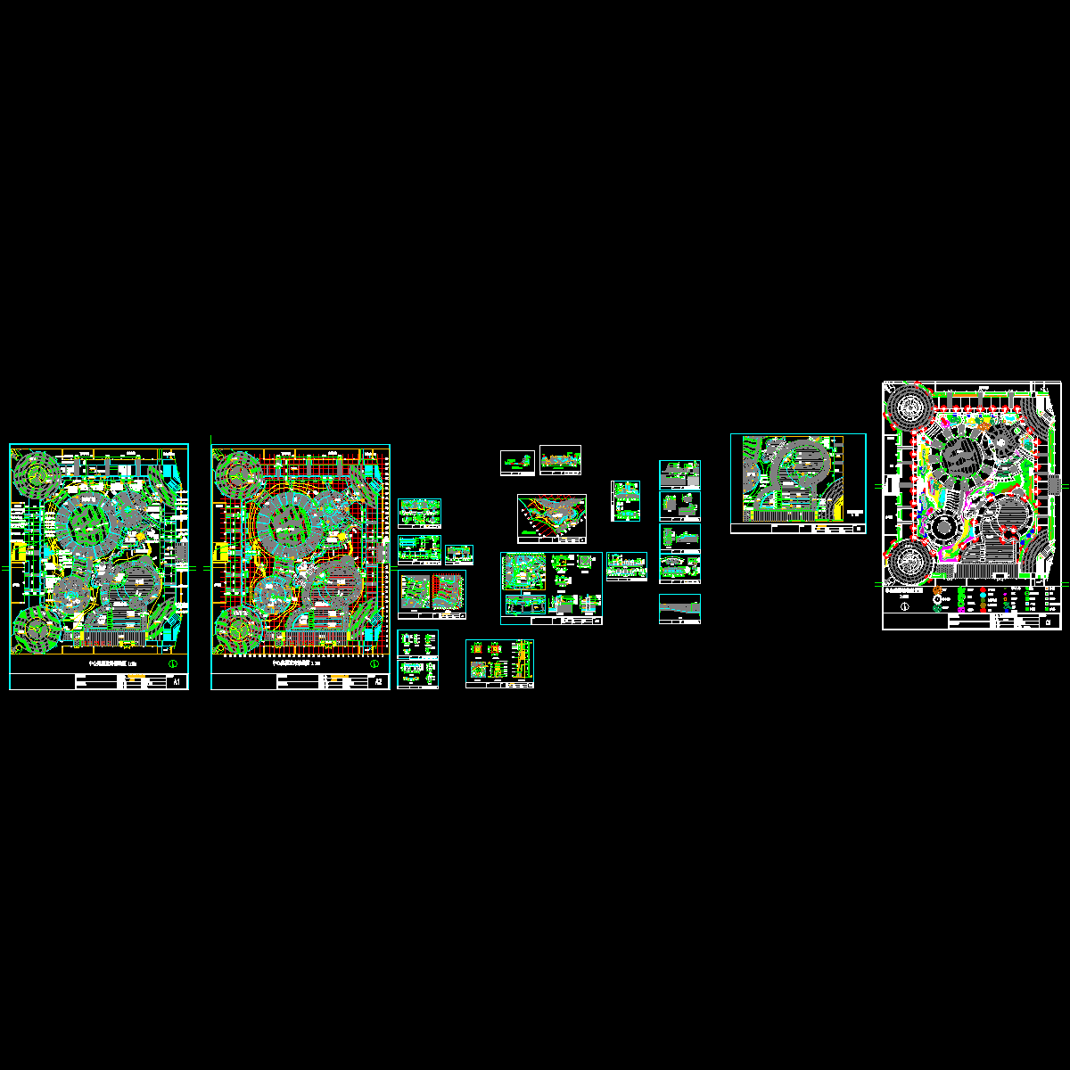 中心庭园景观设计CAD施工大样图.dwg - 1