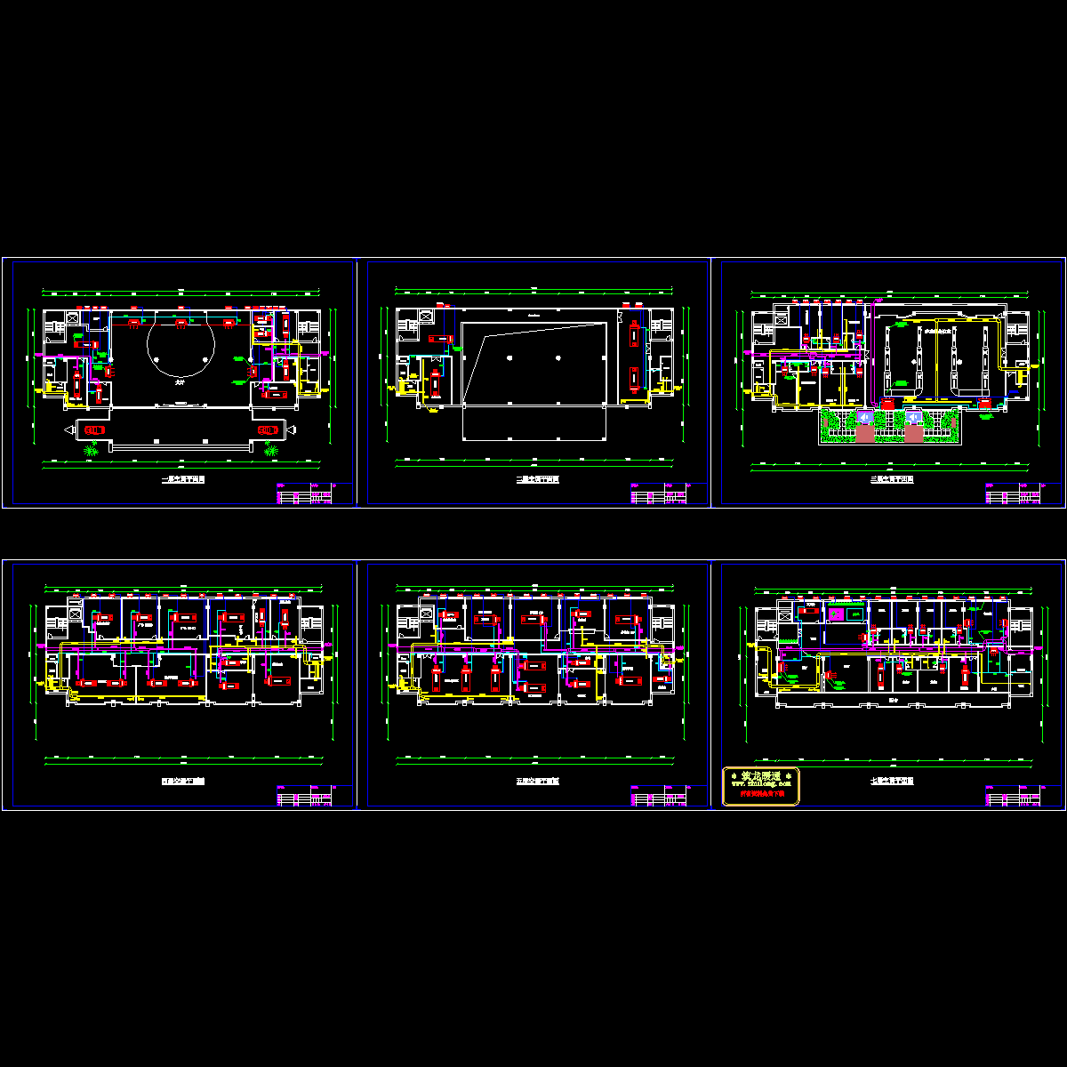 3办公楼分体管道机设计方案图纸.dwg