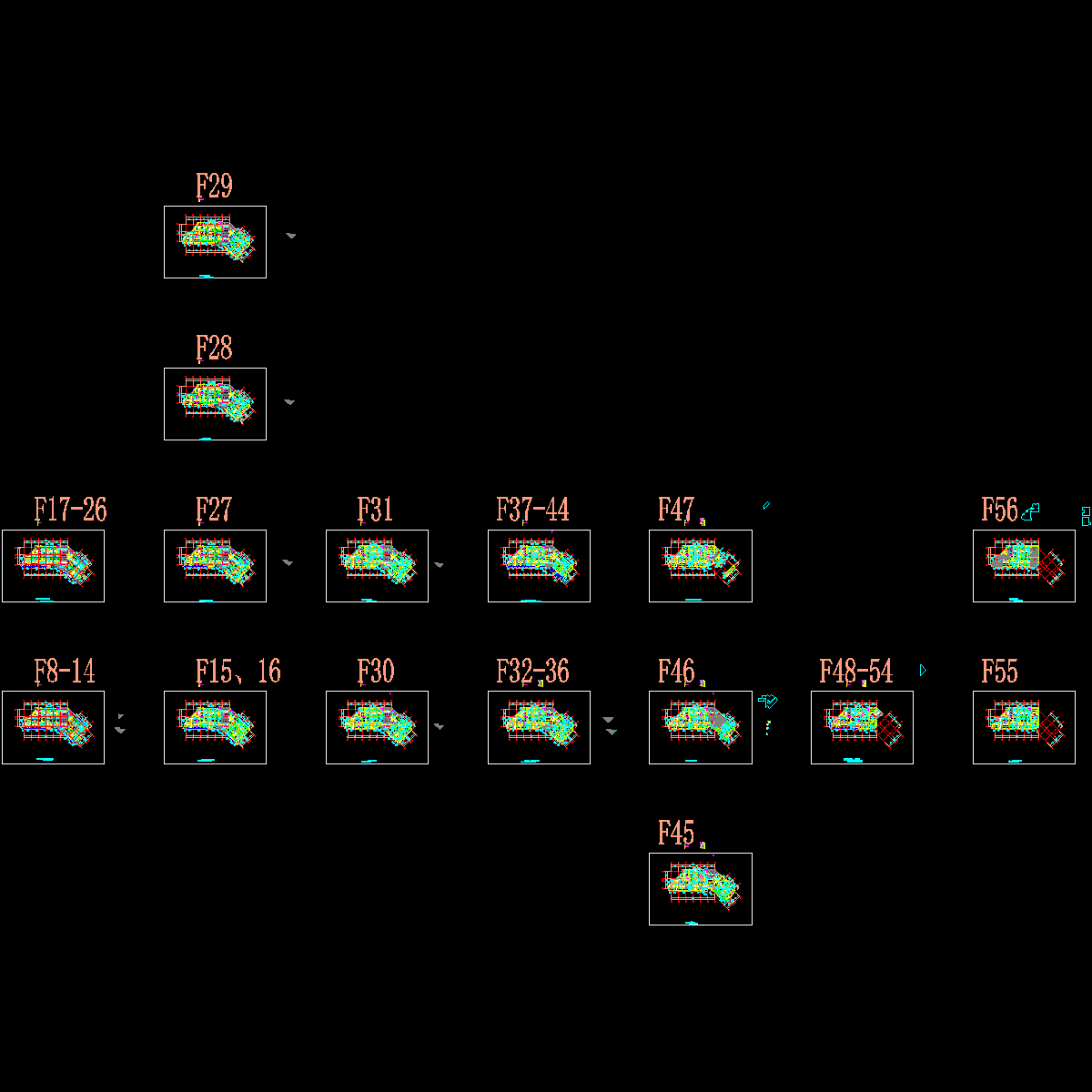 国际大厦部分结构设计CAD施工图纸.dwg - 1