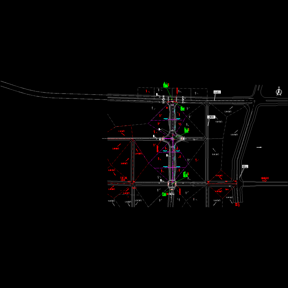 s-02污水管道汇水面积划分图.dwg
