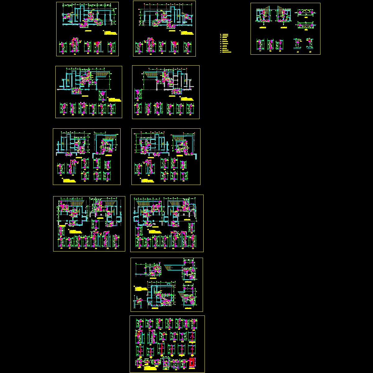 人防进排风口部节点构造CAD详图纸.dwg - 1