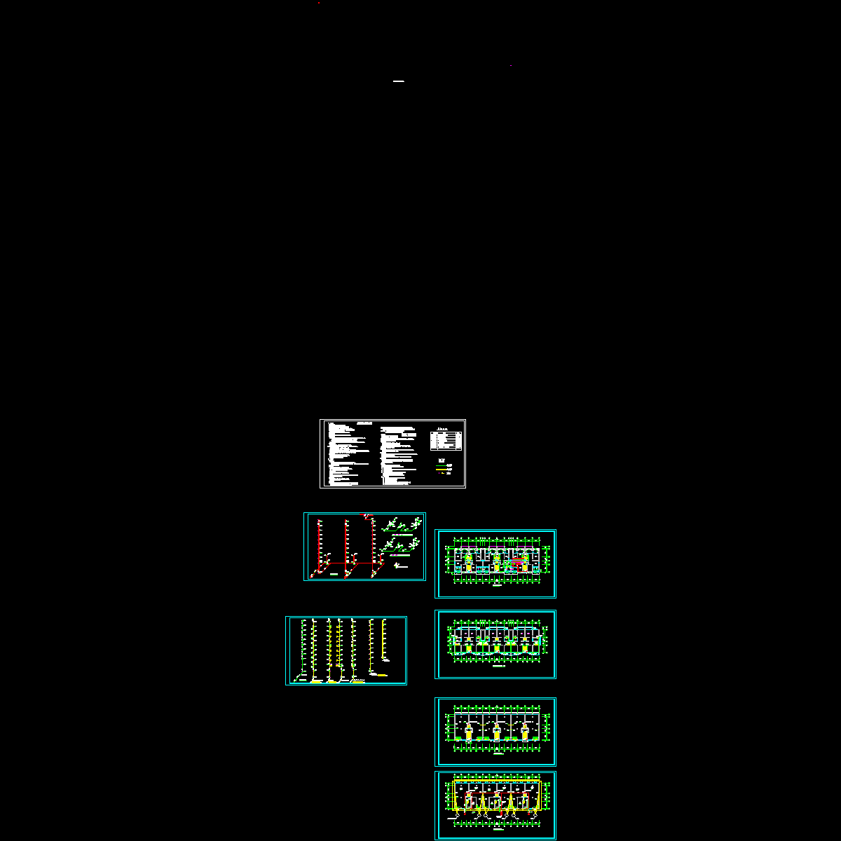 11层住宅楼给排水设计CAD施工图纸（7张图纸）.dwg - 1
