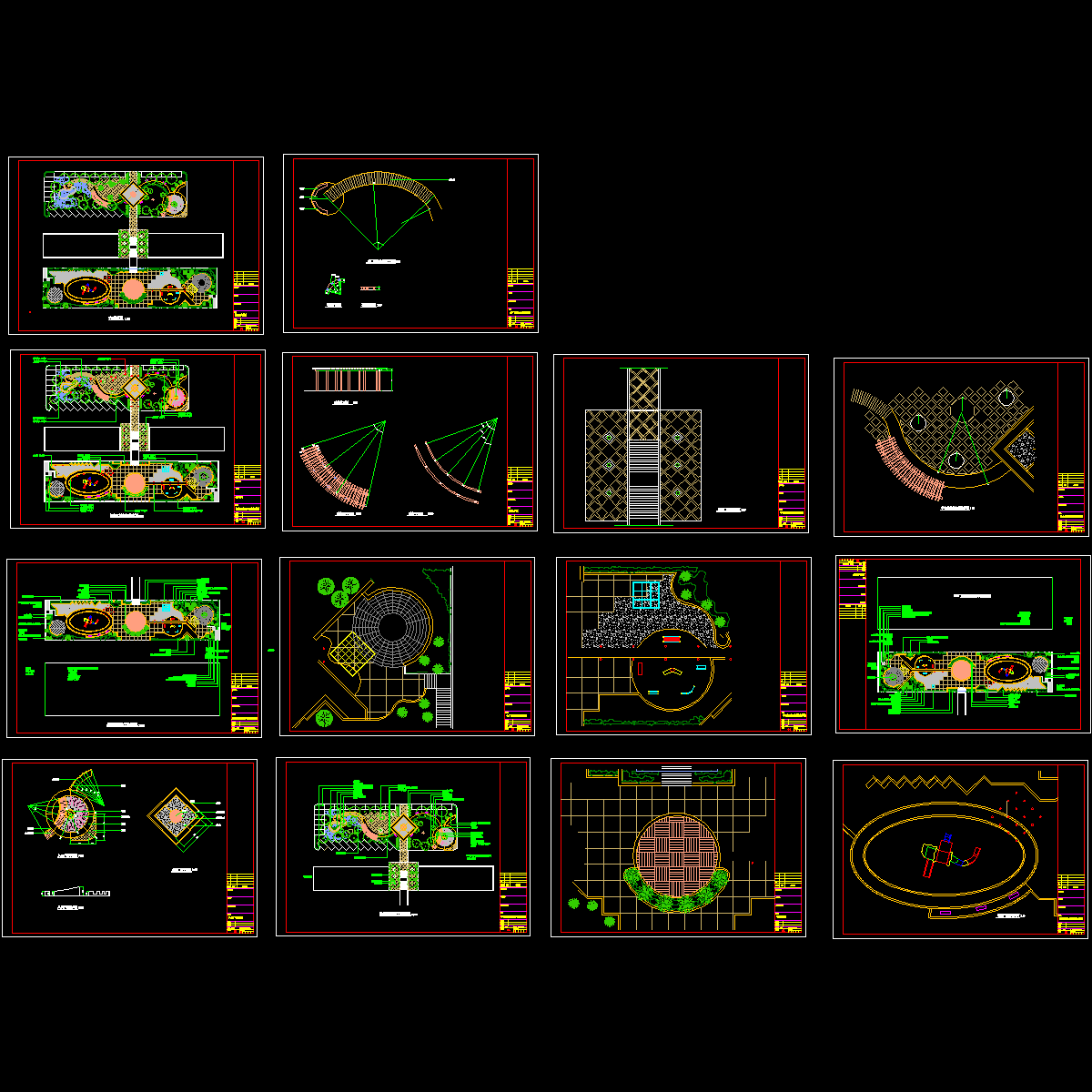 中心绿地绿化平面布置图纸.dwg - 1