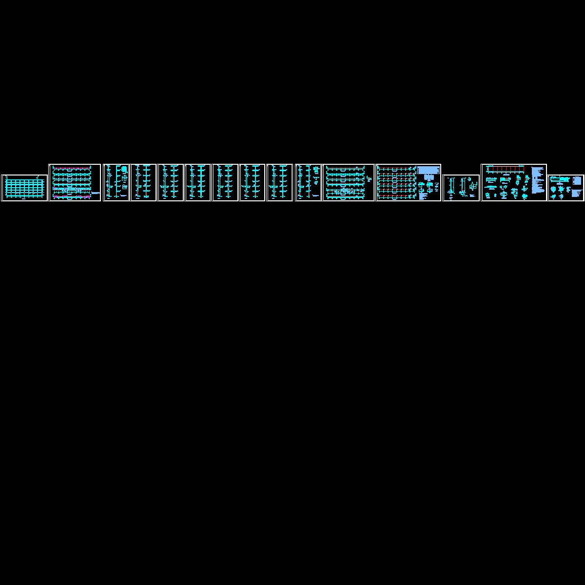 火电厂吊车梁结构设计CAD施工图纸.dwg - 1