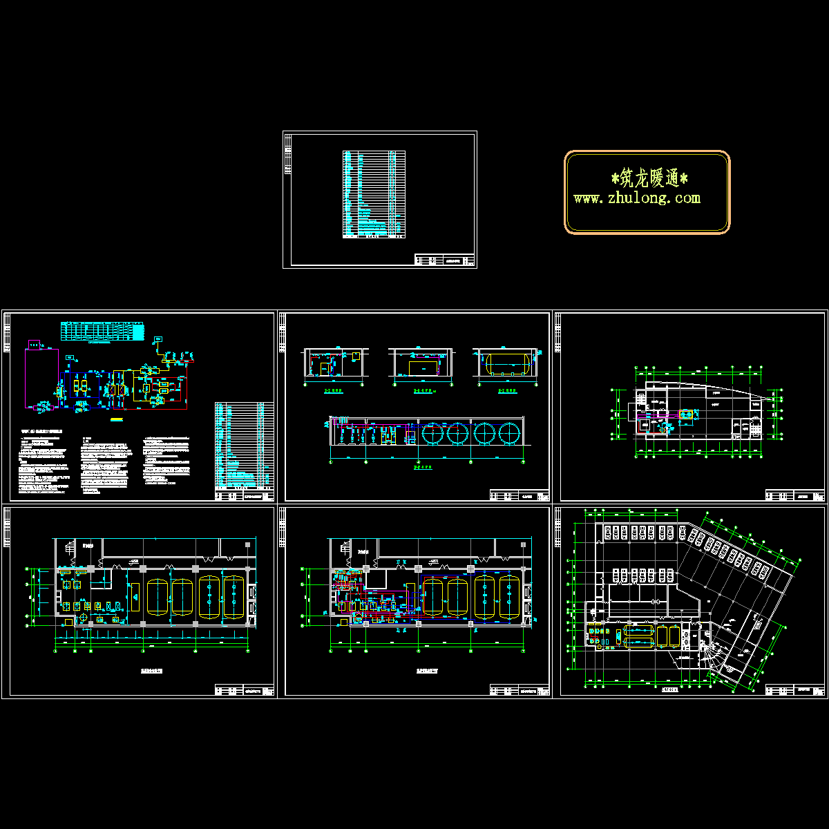 一万多平冷库冰蓄冷设计CAD施工图纸.dwg - 1