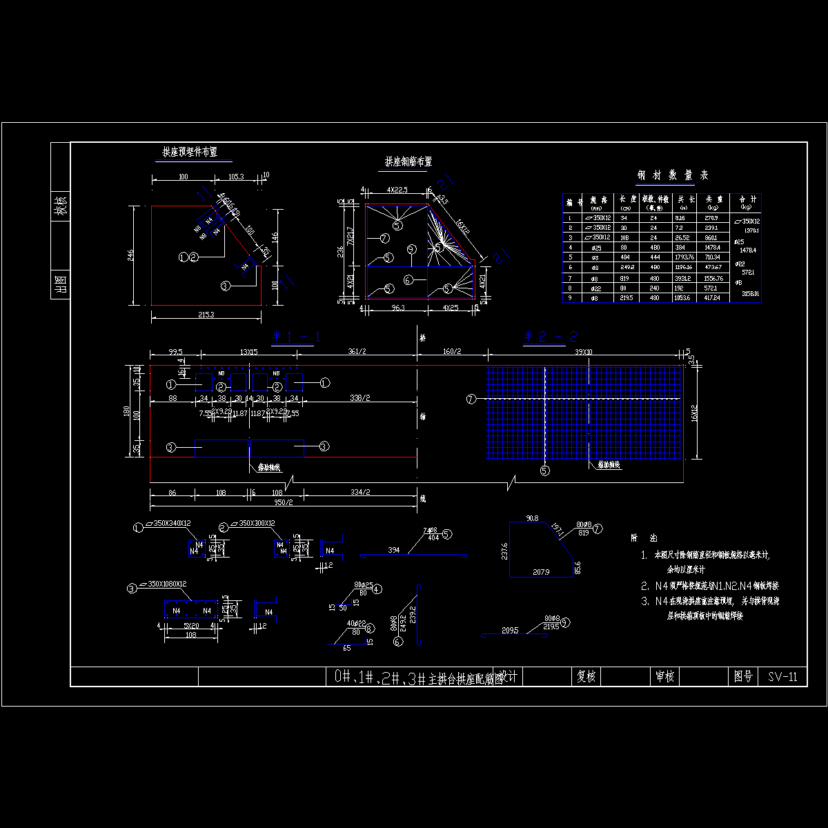 0#、1#、2#、3#主拱台拱座配筋图.dwg