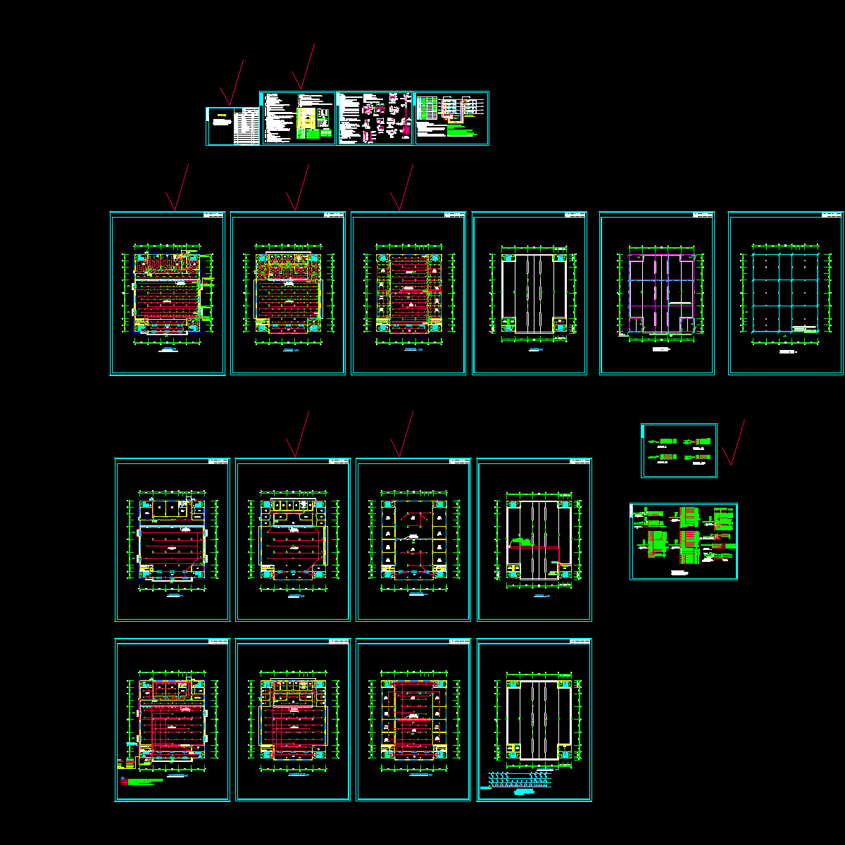 餐饮中心电气CAD施工图纸.dwg - 1