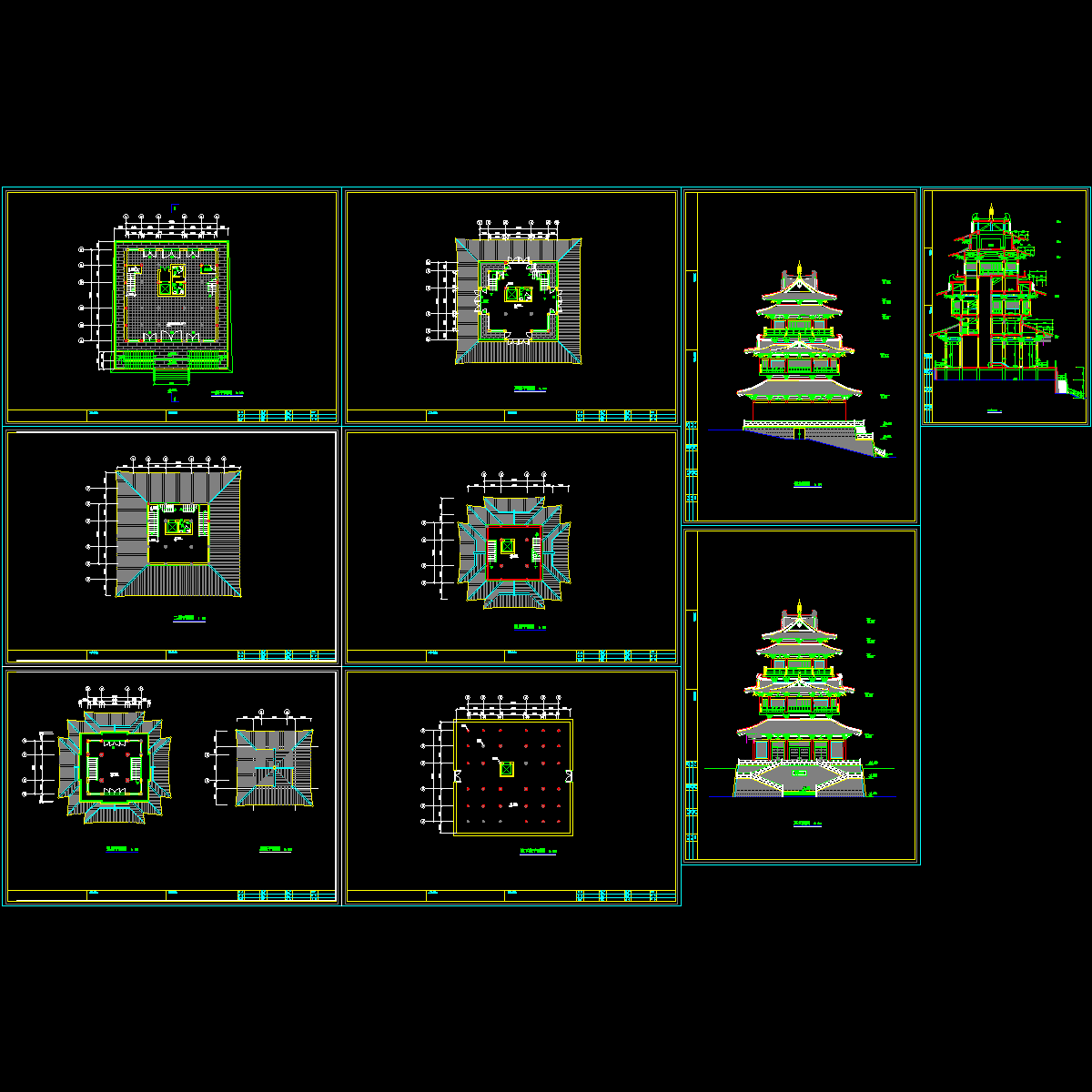 古典楼阁方案设计图纸.dwg - 1