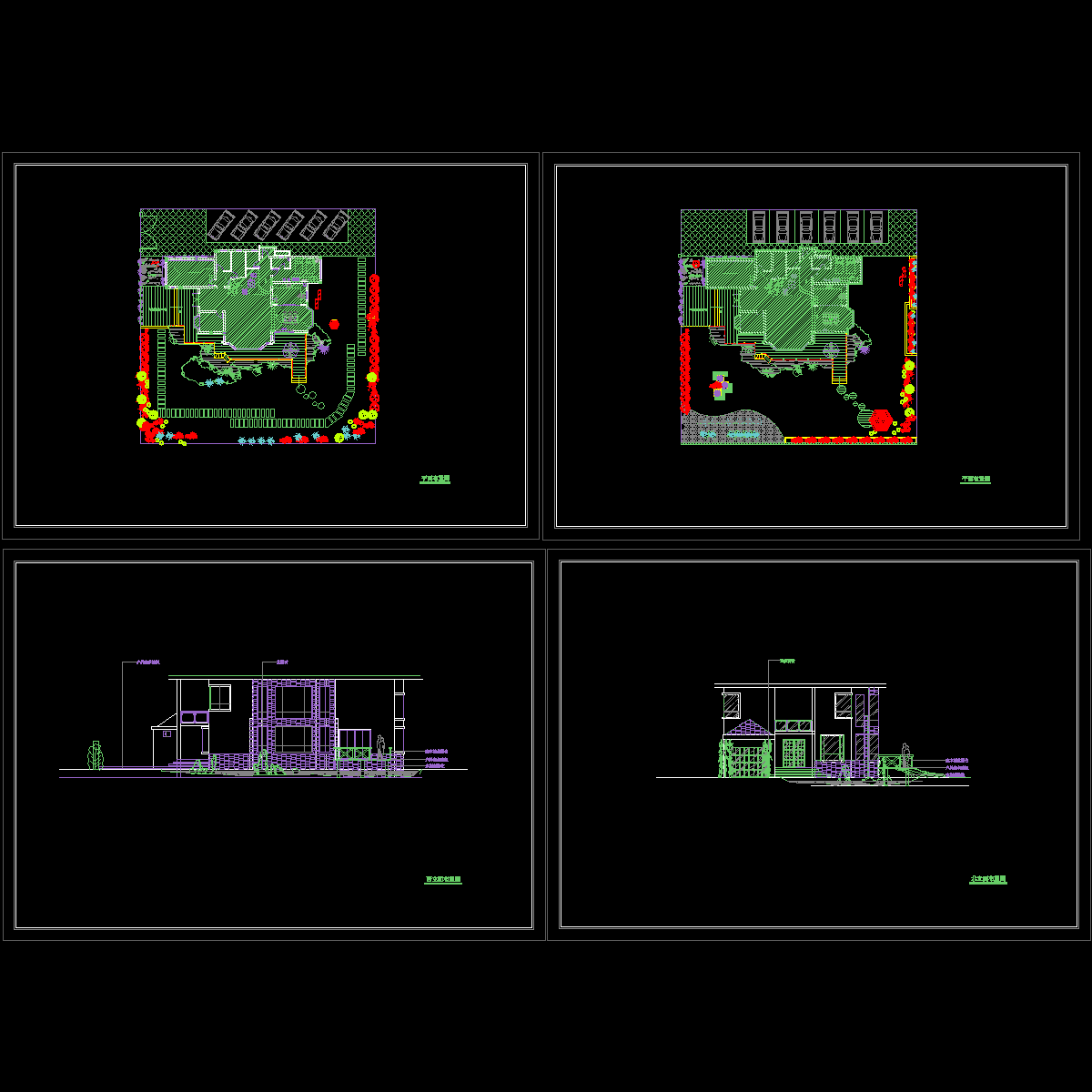 别墅庭院景观设计图纸.dwg - 1