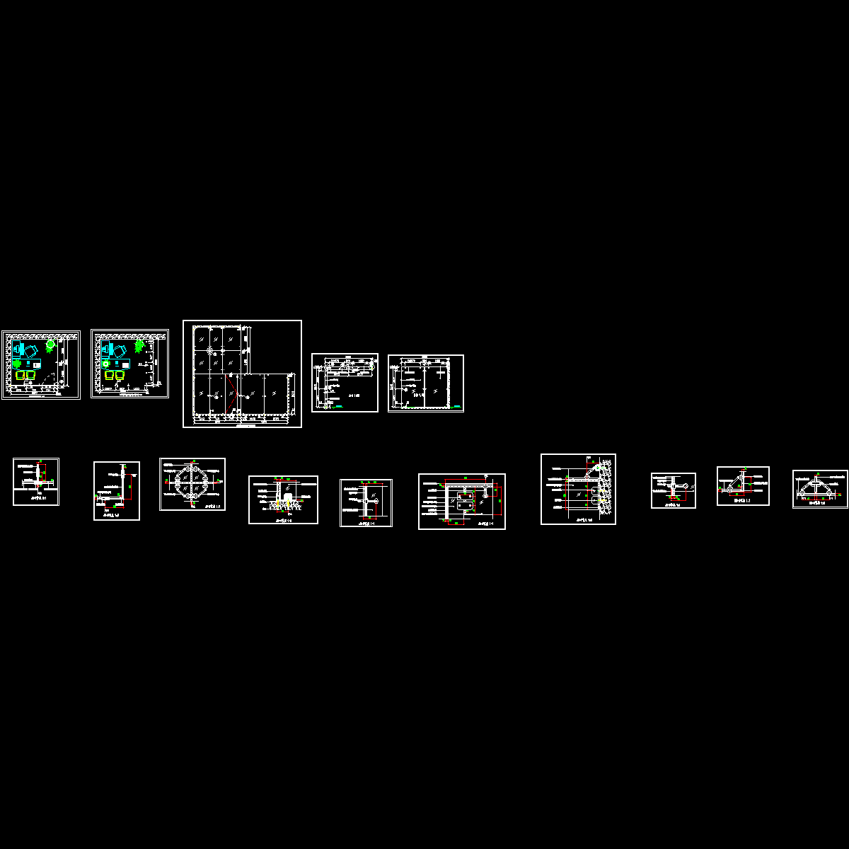 玻璃房结构设计CAD图纸.dwg - 1