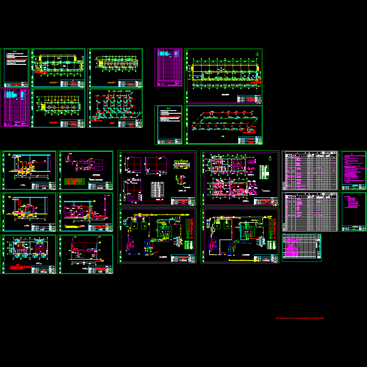 厂房锅炉房采暖设计CAD施工图纸.dwg - 1