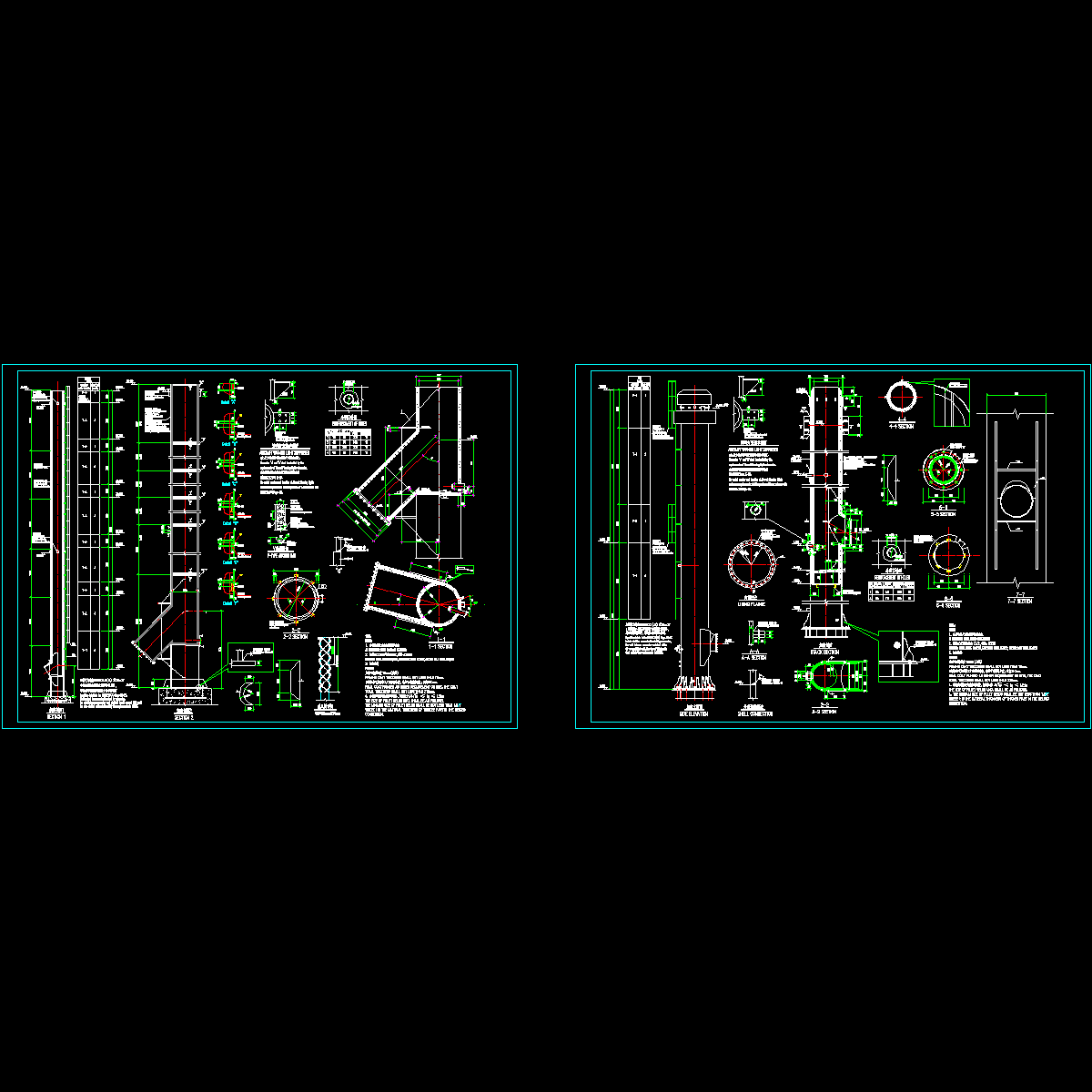 钢烟囱结构设计CAD图纸.dwg - 1