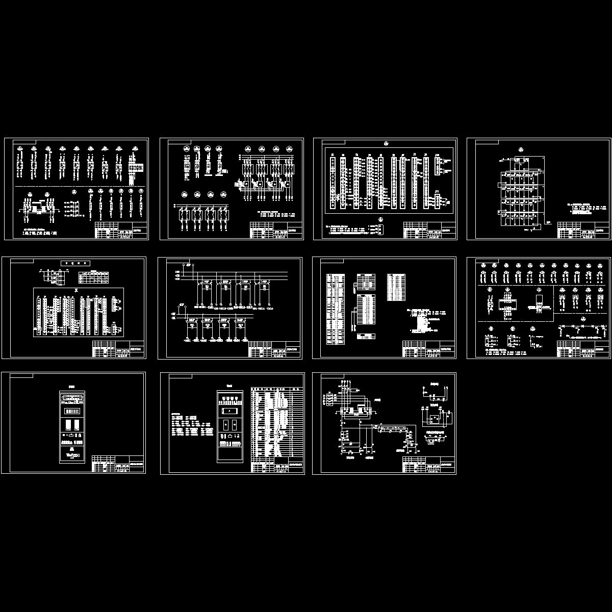 直流屏全套电气原理设计图纸，共11张.dwg - 1