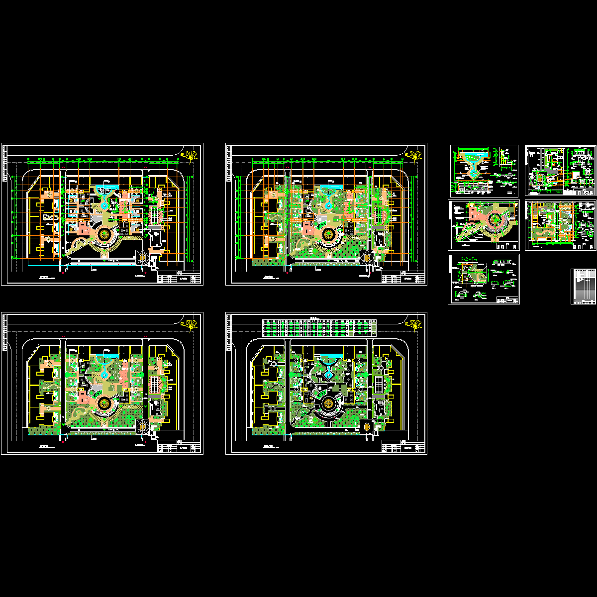 小区中心广场园林景观工程CAD施工图纸.dwg - 1