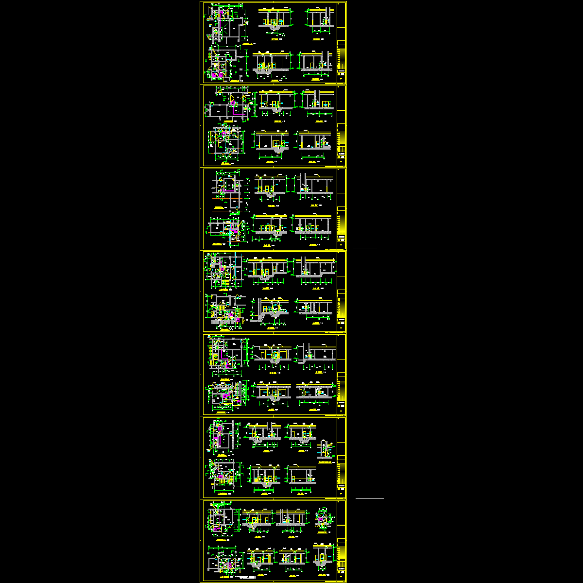 安居工程小区地下室人防口部CAD详图纸.dwg - 1