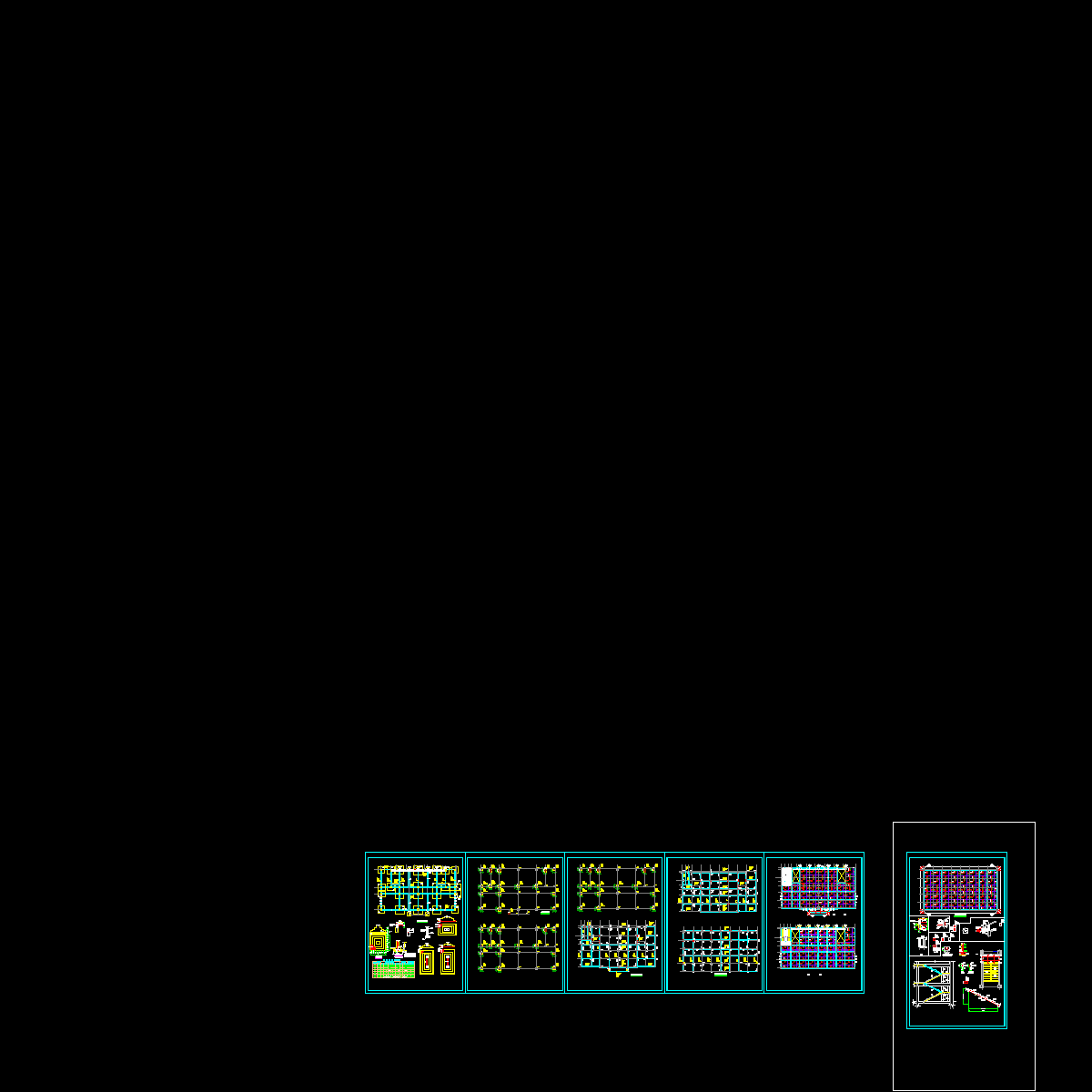 小学行政楼结构设计CAD施工图纸.dwg - 1