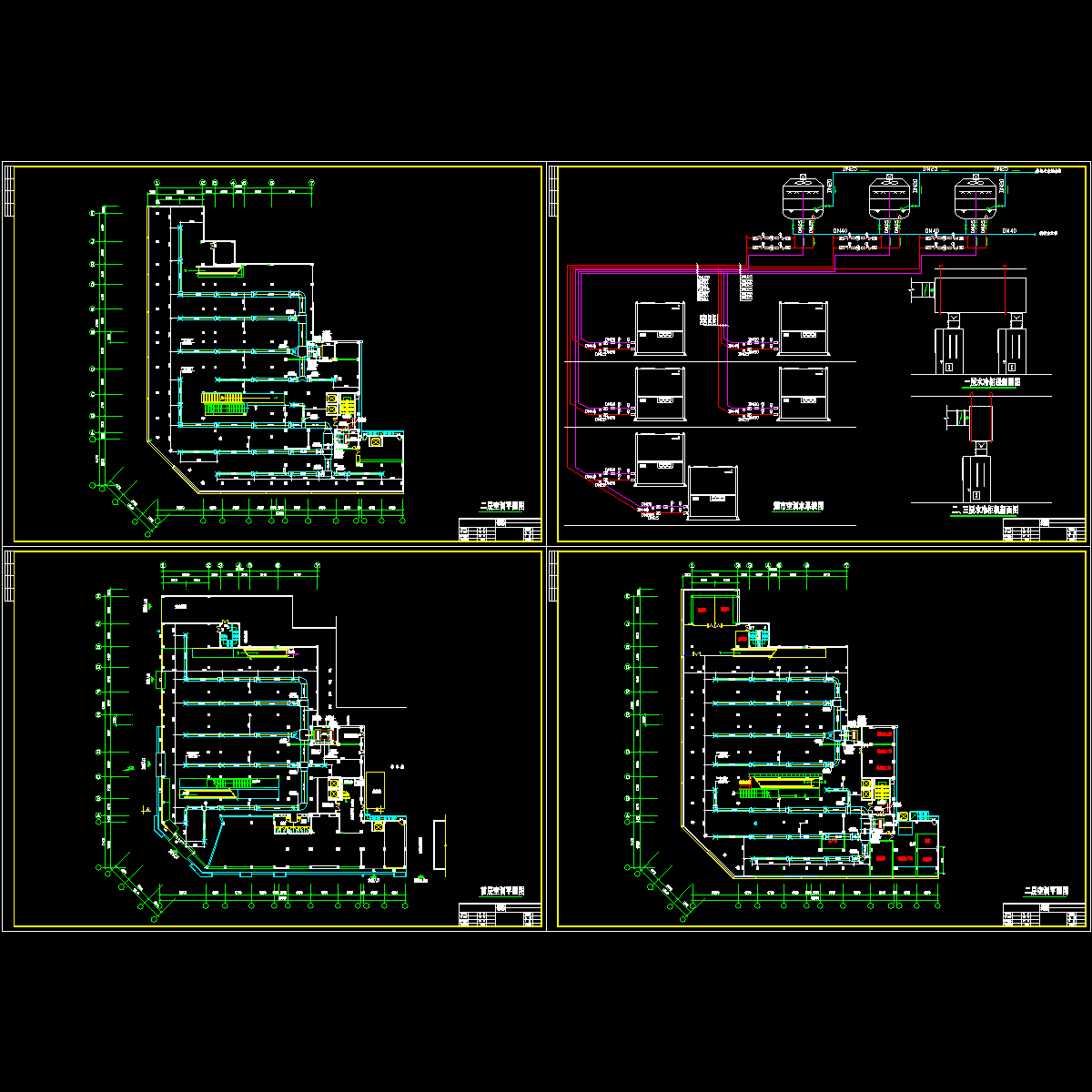 超市中央空调设计CAD图纸.dwg - 1