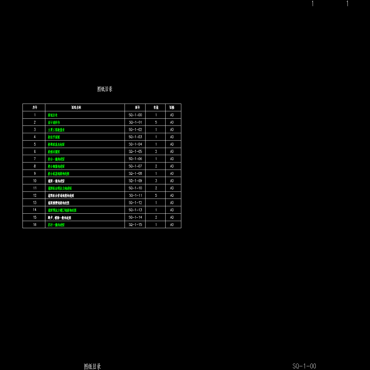 sq-1-00 图纸目录.dwg