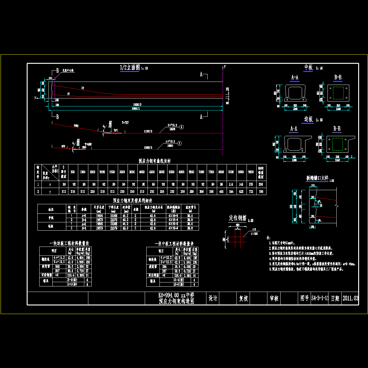 11简支预应力钢筋构造图.dwg