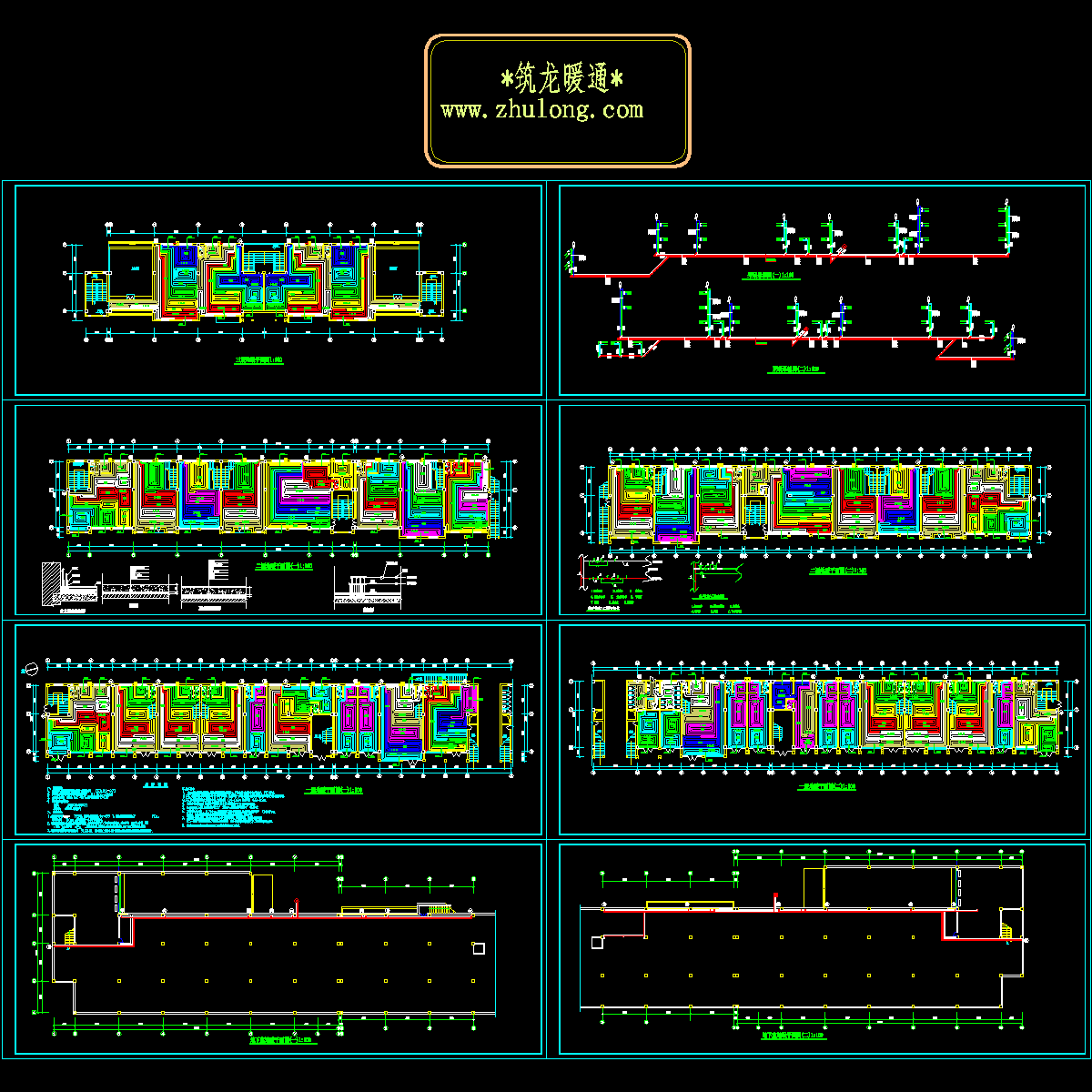 沿街商业楼地暖设计CAD施工图纸，共8张图.dwg - 1