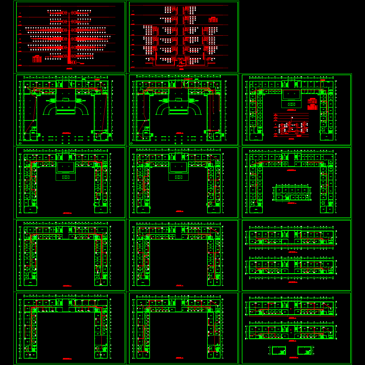 政务中心弱电CAD施工图纸.dwg - 1