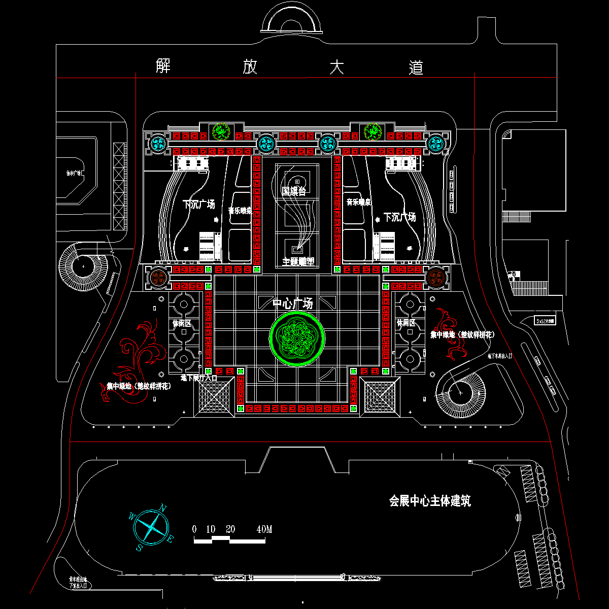 国际会展中心广场设计初设图纸及文本.dwg - 1