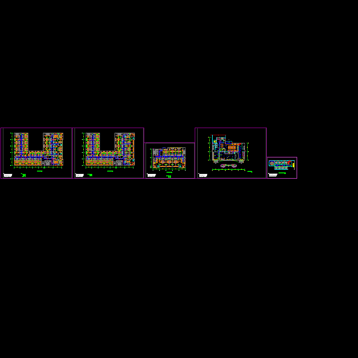 8层酒店中央空调设计CAD施工图纸，共5张.dwg - 1