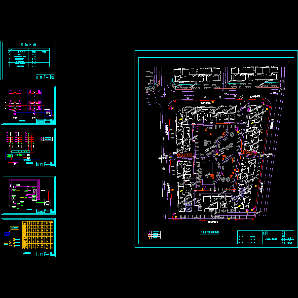 小区18层住宅楼弱电方案设计CAD图纸，共6张.dwg - 1