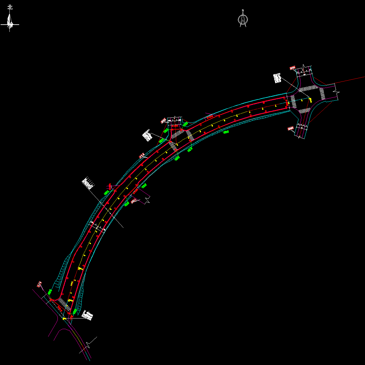 四车道市政道路照明设计施工图纸.dwg - 1