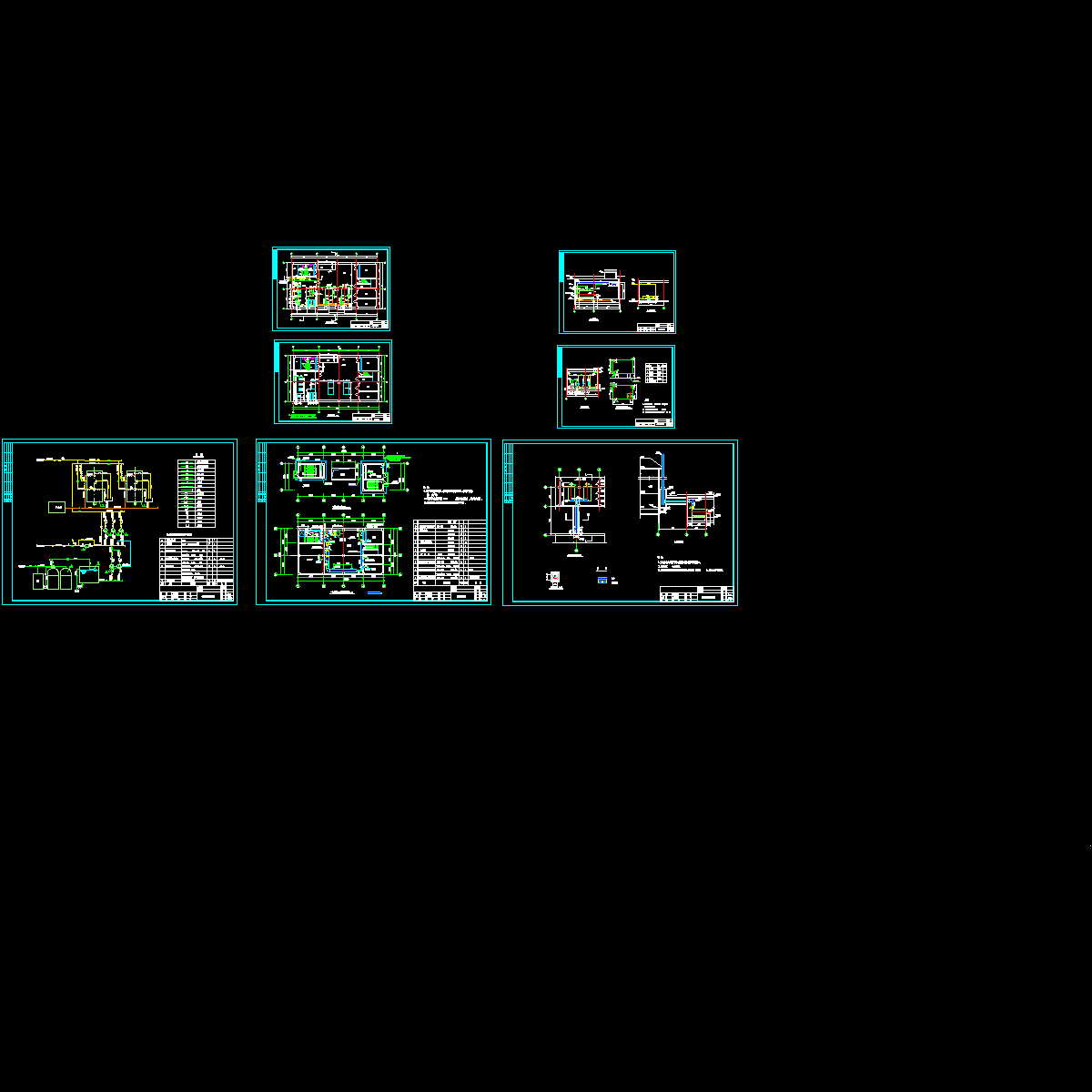 锅炉房通风设计CAD施工图纸，共7张.dwg - 1