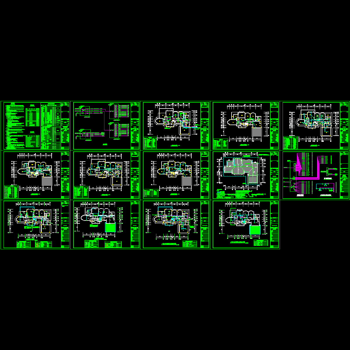 别墅电气设计CAD施工图纸.dwg - 1