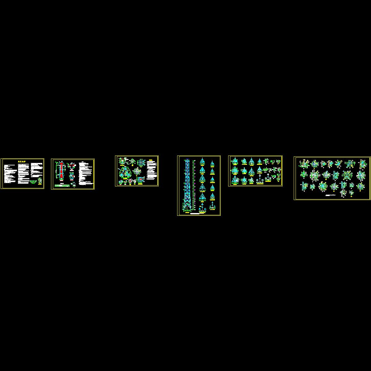 排气筒塔架结构设计CAD施工图纸.dwg - 1