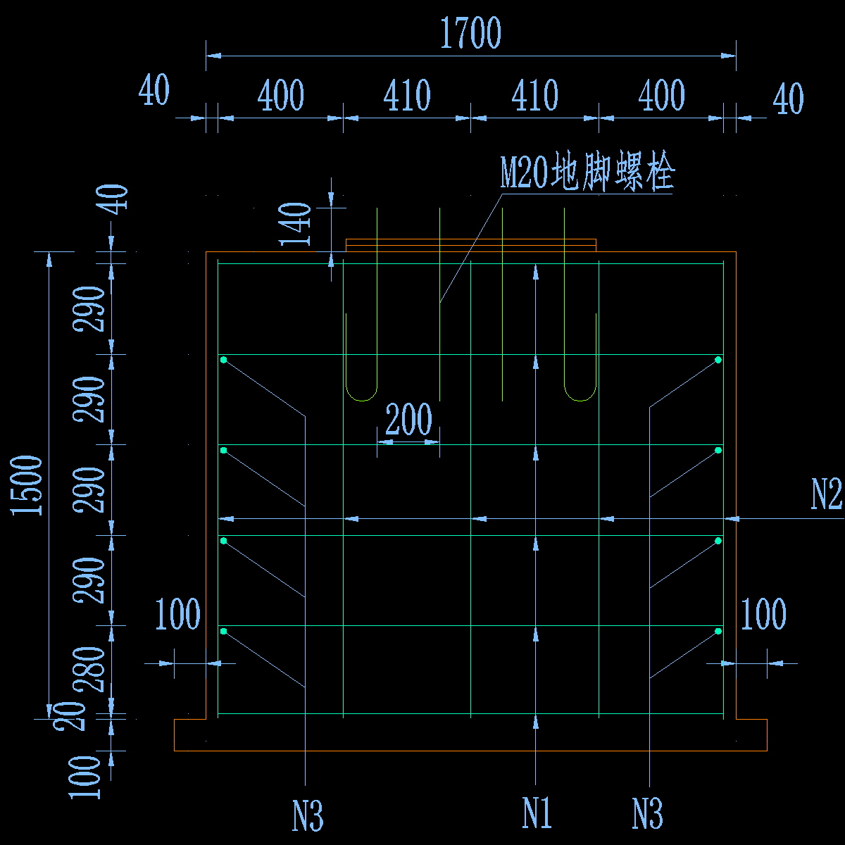 单悬臂标志基础设计图-1.dwg