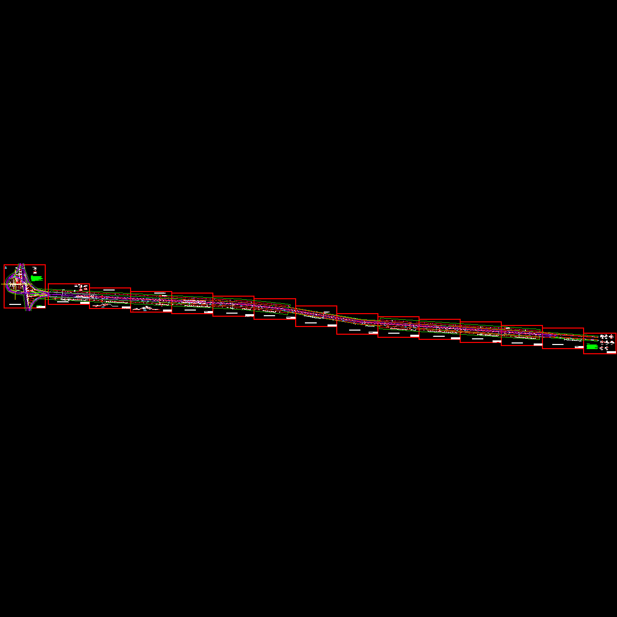 城市机场连接高速公路绿化喷灌管灌设计施工图纸.dwg - 1