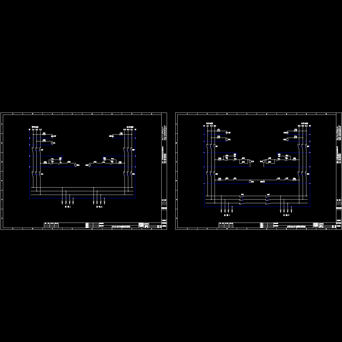 互投自复双电源装置设计CAD图纸.dwg - 1