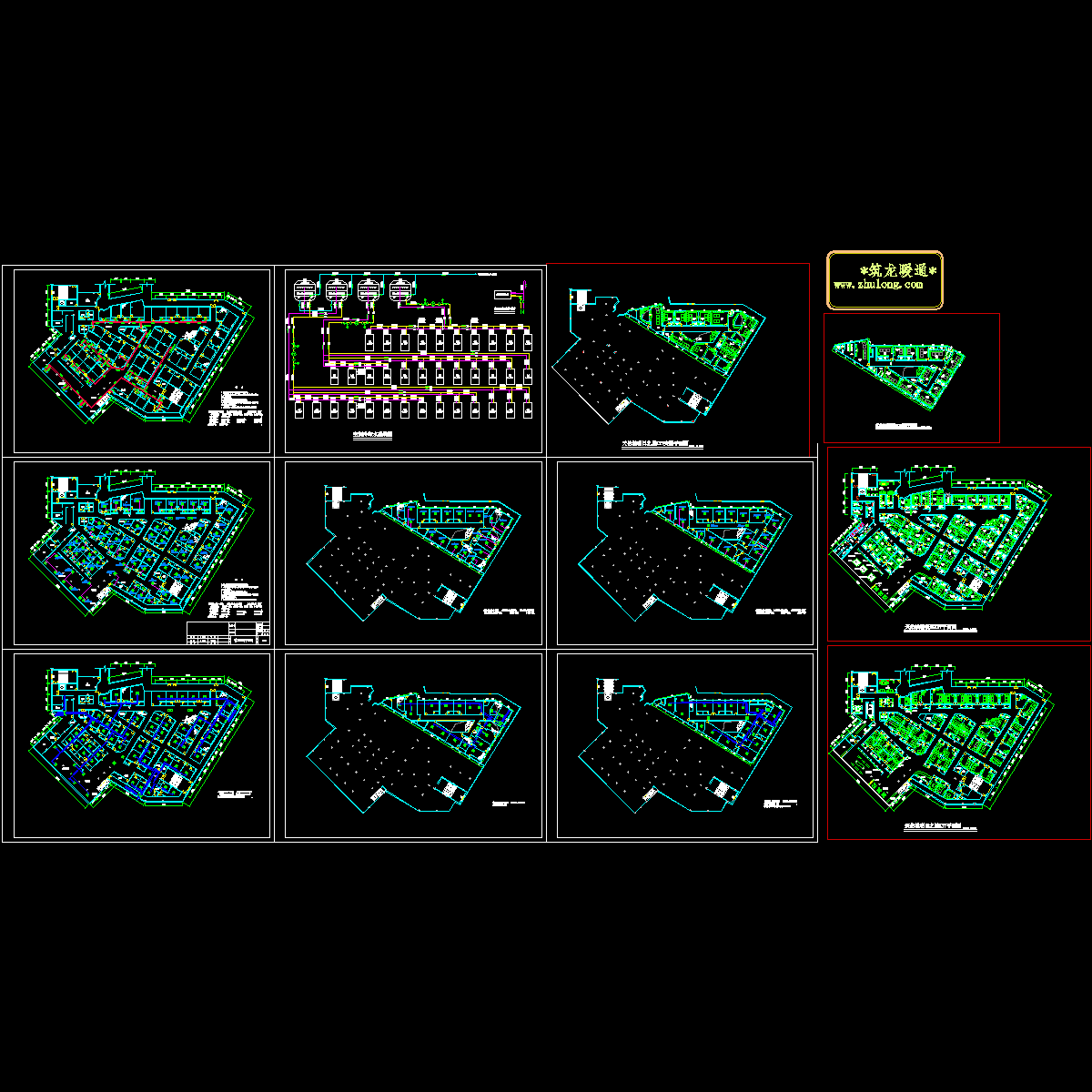 KTV歌舞厅空调设计CAD施工图纸，共12张图.dwg - 1