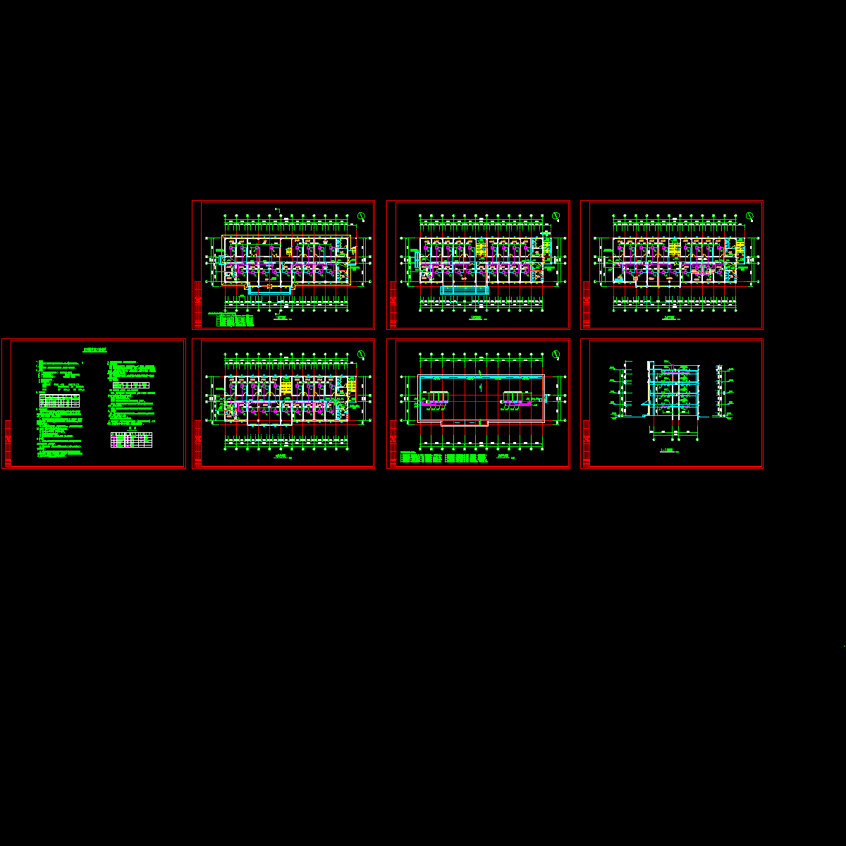 2400平4层办公楼空调设计CAD施工图纸.dwg - 1